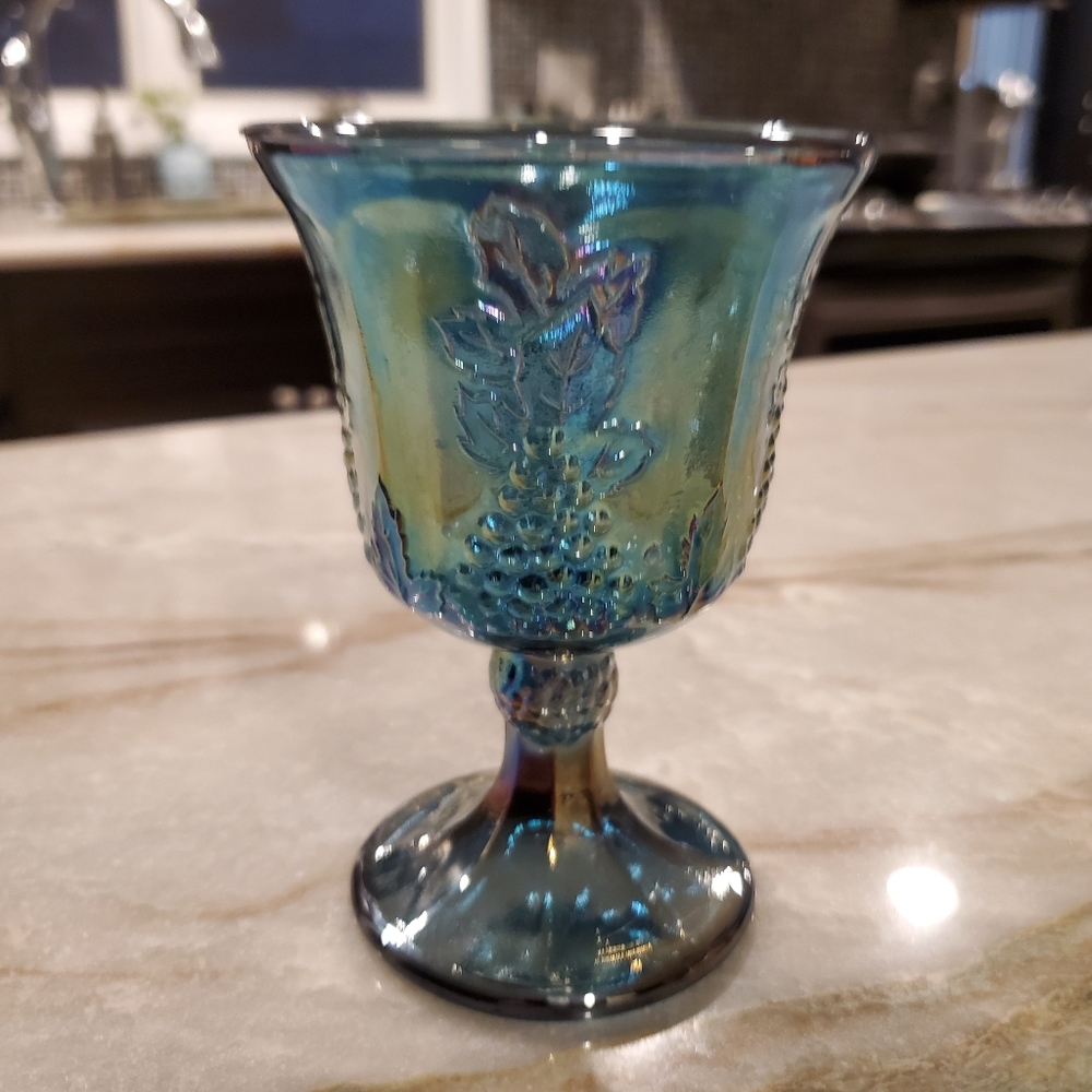 Vintage Carnival Glass Wine Glass